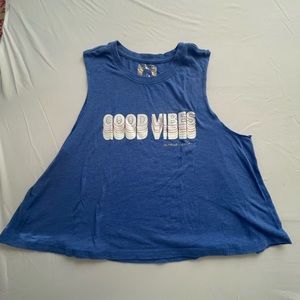 Spiritual Gangster Good Vibes tank top in blue!
